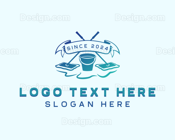 Cleaning Mop Bucket Logo