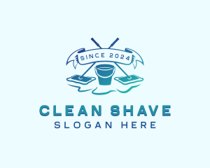 Cleaning Mop Bucket logo design