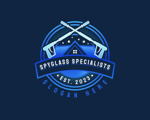 Home Pressure Washer Cleaning logo design