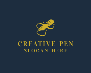 Editor Pen Nib logo design