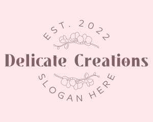 Organic Flower Wordmark logo design