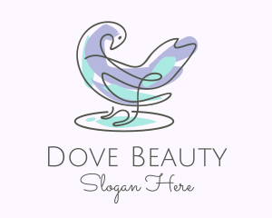 Dove Painting Monoline logo design