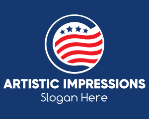 Stars & Stripes USA logo design