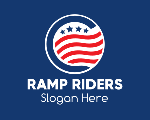 Stars & Stripes USA logo design