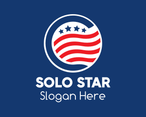 Stars & Stripes USA logo design