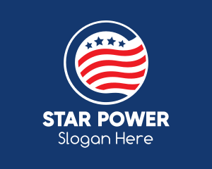 Stars & Stripes USA logo design