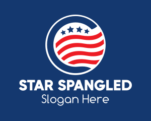 Stars & Stripes USA logo design