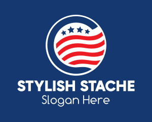 Stars & Stripes USA logo design