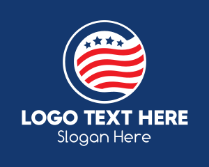 National - Stars & Stripes USA logo design