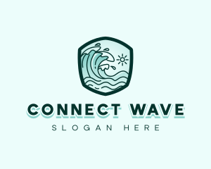 Ocean Tidal Wave logo design