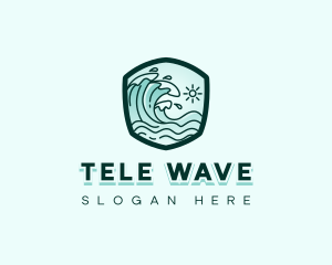 Ocean Tidal Wave logo design