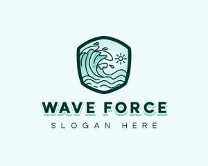 Ocean Tidal Wave logo design