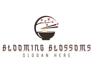 Ramen Cherry Blossom logo design