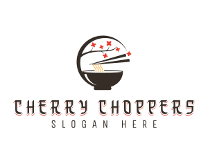 Ramen Cherry Blossom logo design