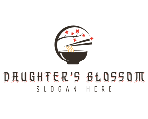 Ramen Cherry Blossom logo design