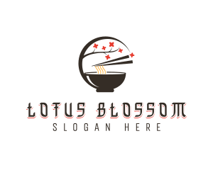 Ramen Cherry Blossom logo design