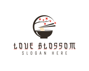 Ramen Cherry Blossom logo design