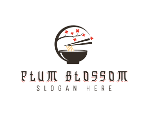 Ramen Cherry Blossom logo design