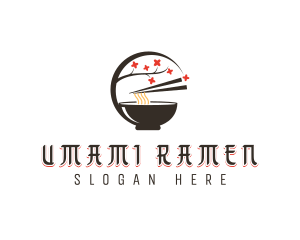 Ramen Cherry Blossom logo design