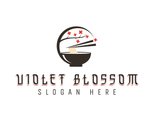 Ramen Cherry Blossom logo design