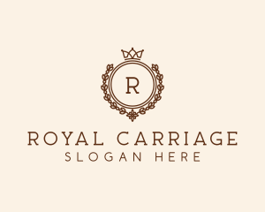 Wreath Royal Crown logo design