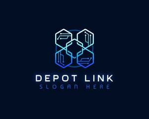 Tech Link Cube logo design