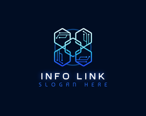 Tech Link Cube logo design