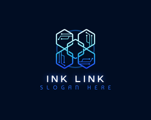 Tech Link Cube logo design