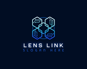 Tech Link Cube logo design