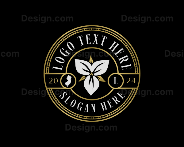 New Jersey Trillium Flower Logo