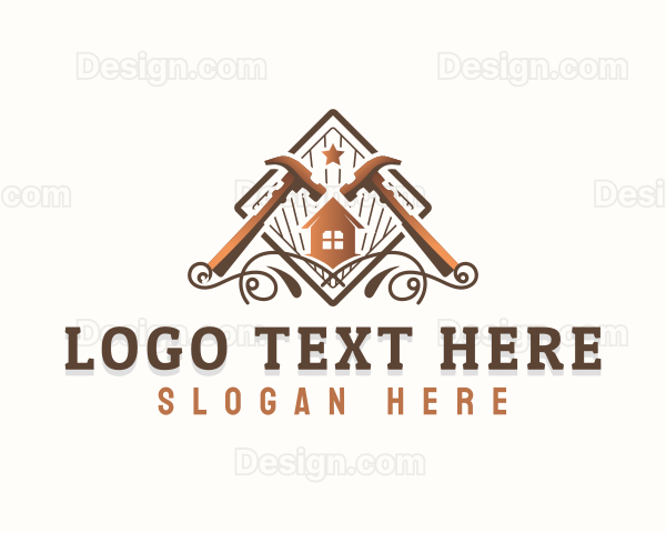 Hammer Builder Woodwork Logo