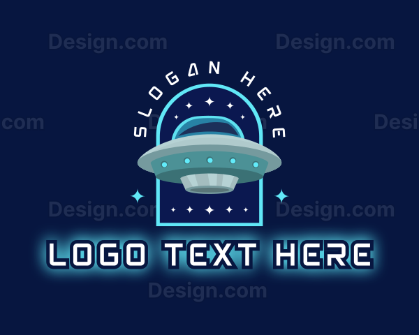 UFO Alien Spaceship Logo