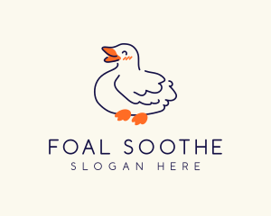 Happy Duck Foal logo design