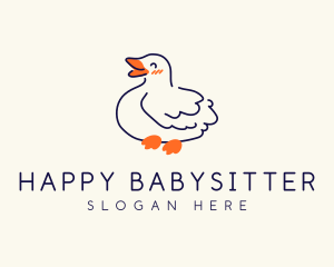 Happy Duck Foal logo design