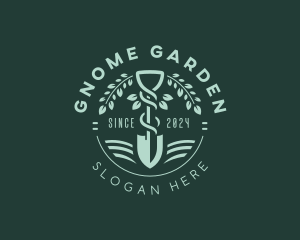 Floral Gardening Shovel logo design