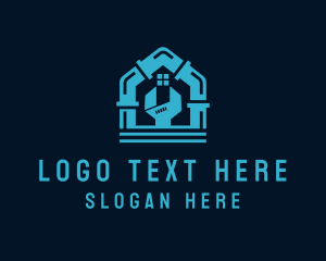 Plumbing Pipe Wrench logo design