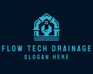 Plumbing Pipe Wrench logo design