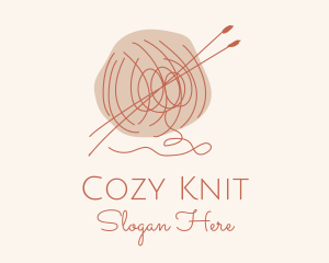 Knitting Wool Needle logo design