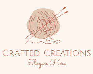 Knitting Wool Needle logo design