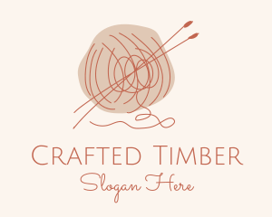 Knitting Wool Needle logo design