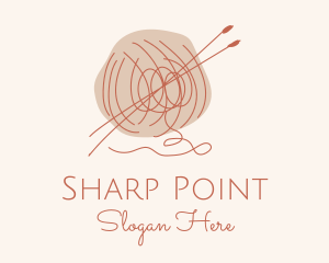 Knitting Wool Needle logo design