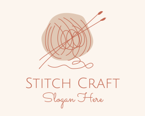 Knitting Wool Needle logo design