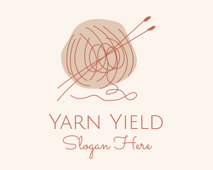 Knitting Wool Needle logo design