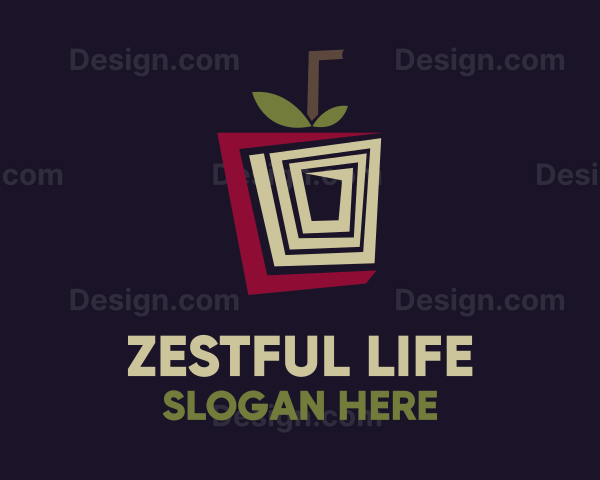 Geometric Apple Juice Logo