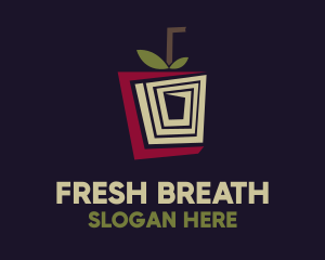 Geometric Apple Juice logo design