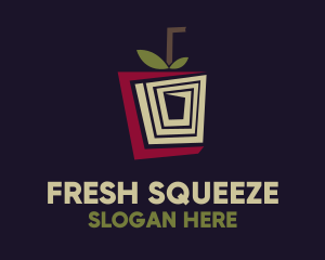 Geometric Apple Juice logo design