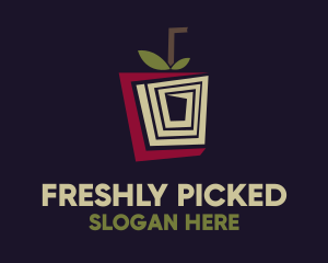 Geometric Apple Juice logo design