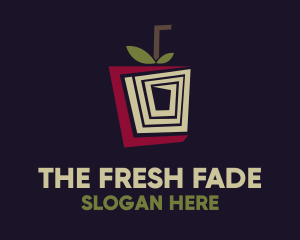 Geometric Apple Juice logo design