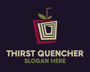 Geometric Apple Juice logo design