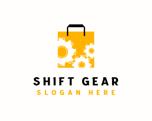 Cog Gear Shopping Bag logo design